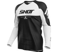 Shot Draw Private Maglia da motocross, bianco, taglia 2XL per maschi