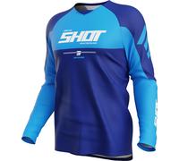 Maglia da motocross Shot Draw Private blu S
