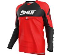 Shot Draw Private Maglia da motocross, rosso, taglia S per maschi