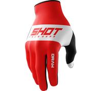 Shot Draw Sky Guanti da motocross per bambini, rosso, taglia 10/11