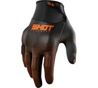 Shot Drift Rim Guanti da motocross, nero/arancione, Taglia 12