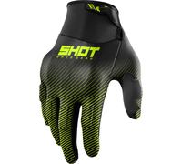 Shot Drift Rim Guanti da motocross, nero-giallo, taglia L per maschi