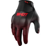Shot Drift Rim Guanti da motocross, nero-rosso, taglia M L per maschi