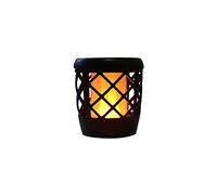 SHOT FLAME2N Torcia LED Ad Effetto Fiamma Ricaricabile Tramite Il Pannello Solare Integrato o Micro USB 2 W, Nero