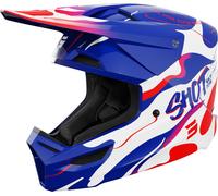 Casco da motocross per bambini Shot Furious Beast blu-rosso lucido S