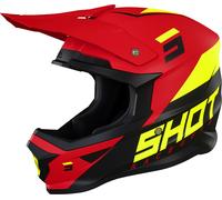 Shot Furious Chase Casco motocross, rosso-giallo, taglia XL per maschi