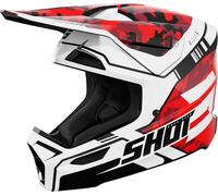 Shot Furious Flash Off-road Helmet Rosso,Bianco XL