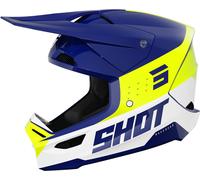 §Casco Cross Shot Furious League Blu-Giallo Neon Lucido§