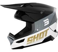 Shot Furious League Casco da motocross, nero/grigio/bianco, Taglia S (55/56)