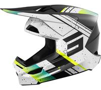 Shot Furious Mirage Casco da motocross, nero-bianco-giallo, taglia L per maschi