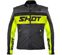 SHOT SHOT - Giacca Softshell Lite Nero / Neon Giallo M