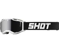 Shot Iris 2.0 Solid Occhiali da motocross, Bianco/nero, Taglia unica