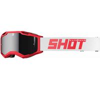 Shot Iris 2.0 Solid Occhiali da motocross, bianco-rosso per maschi