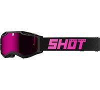 Shot Iris 2.0 Solid Occhiali da motocross, nero/rosa, Taglia unica