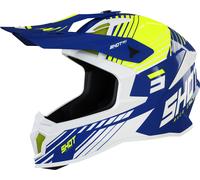 Shot Lite Fury Casco motocross, blu-giallo, taglia 2XL per maschi