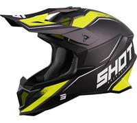 Shot Lite Prism Casco motocross, nero opaco/neon, Taglia S (55/56)
