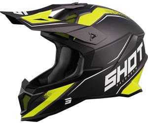 Shot Lite Prism Casco motocross, nero opaco/neon, Taglia S (55/56)