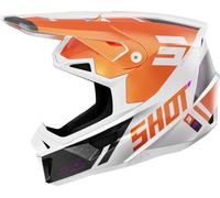 Shot Lite Ultra Casco da motocross, bianco-arancione, taglia XL per maschi