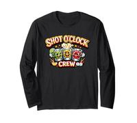 Shot O'Clock Crew - Divertente Squadra di Bevitori Maglia a Manica