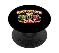 Shot O'Clock Crew - Divertente squadra di bevitori PopSockets PopGrip Adesivo