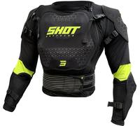 Shot Optimal 2.0 Giacca protettiva per bambini, nero-giallo, taglia L