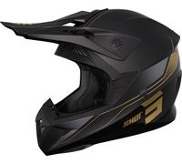 Shot Pulse Edge Casco da motocross, nero opaco/oro, Taglia XL (61/62)