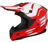 Shot Pulse Lines Casco da motocross, bianco-rosso, taglia XL per maschi
