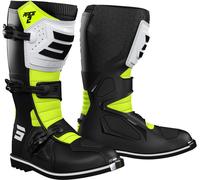 Shot Race 2 Stivali da motocross per bambini, nero/bianco/giallo, Taglia 33