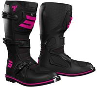 Shot Race 2 Stivali da motocross per bambini, nero-rosa, taglia 31