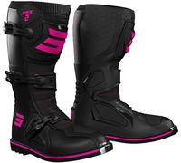 Shot Race 2 Stivali da motocross per bambini, nero/rosa, Taglia 34