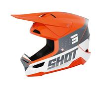 Shot Furious League Casco da motocross, Arancione/bianco, Taglia L (59/60)