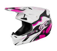 Shot Speed Beast Casco da motocross, bianco-rosa, taglia XL per maschi