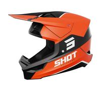 Shot Furious Bolt Casco da motocross, Arancione/Nero, Taglia XL (61/62)