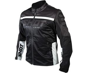 SHOT RACE GEAR Giacca Enduro unisex, nero/bianco, L