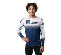 Shot Aerolite Husqvarna Limited Edition Maglia Motocross, bianco-blu, taglia S