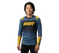 Shot Aerolite Ultima Maglia Motocross, blu-giallo, taglia 2XL