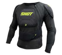 Shot Airlight Giacca protettiva, nero/giallo neon, Taglia S