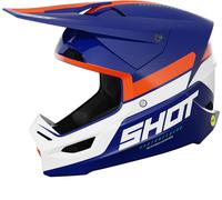 Shot Race Iron Casco da motocross, blu-arancione, taglia L per maschi