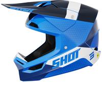 Shot Race Ridge Casco da motocross, blu/nero/bianco, Taglia L (59/60)
