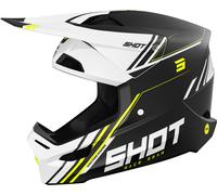 Shot Race Sprint Casco da motocross, nero-bianco-giallo, taglia 2XL per maschi