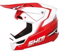 Shot Race Tracer Casco Motocross, bianco-rosso, taglia M per maschi