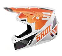 Shot Lite Ultra Off-road Helmet Bianco,Arancione M