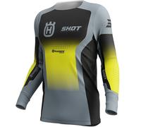 Shot Aerolite Husqvarna Limited Edition 2025 Maglia da motocross, nero-grigio-giallo, taglia M per maschi