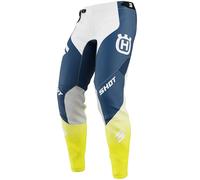 Shot Aerolite Husqvarna Limited Edition 2025 Pantaloni da motocross, bianco-blu-giallo, taglia 32 per maschi