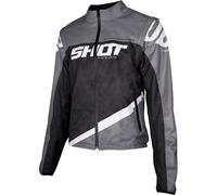 Shot Softshell Lite Giacca da motocross, nero/grigio, Taglia XXL