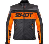 Shot Softshell Lite Giacca Motocross, nero-arancione, taglia 3XL per maschi