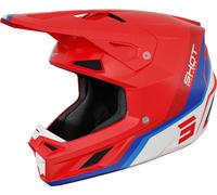 Shot Speed Atomic Mips Casco da motocross, rosso, Taglia XS (53/54)