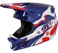 Shot Speed Beast Casco da motocross, blu/rosso/bianco, Taglia XS (53/54)