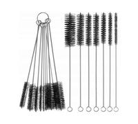Shot Straw Bottle Cleaner Brush Black 10 Pcs