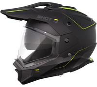 Shot Trek Max Vision Rally Casco da enduro, nero/giallo, Taglia L (59/60)